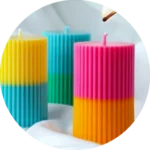 Velas en mosaicos y capas